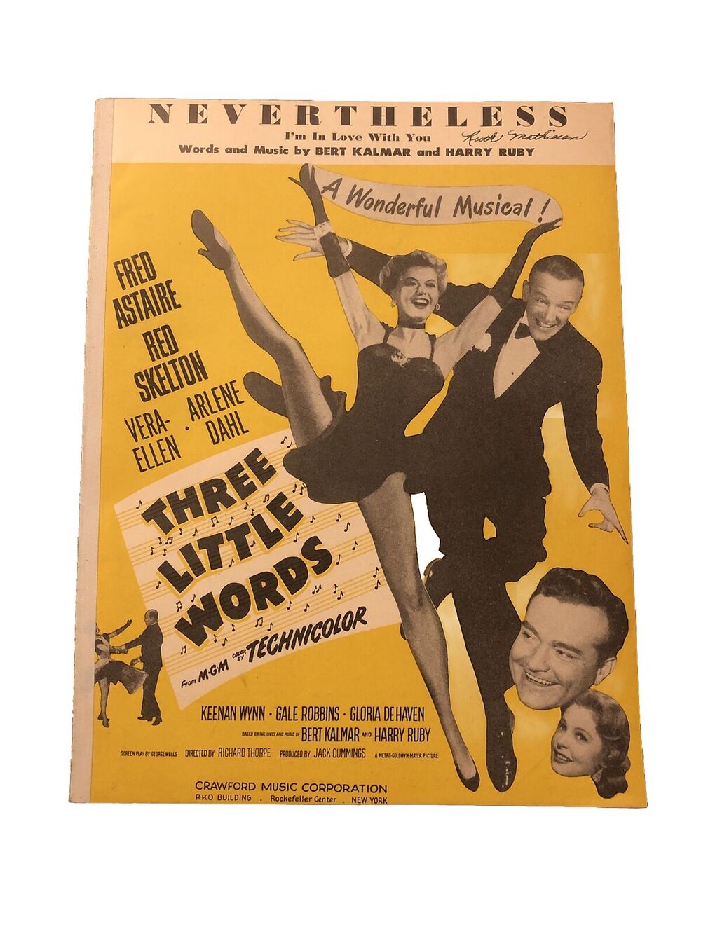 Three Little Words Sheet Music Nevertheless I'm In Love With You Fred Astaire